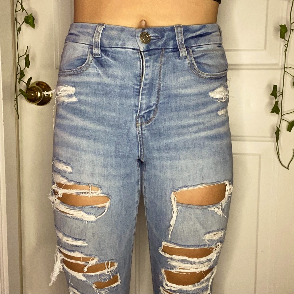 american eagle skinny distressed jeans size-4